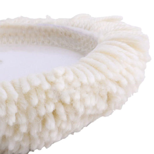 Hook & Loop Buffing Pad for Compound Cutting & Polishing, 100% Wool